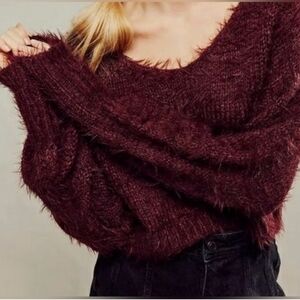 Rare Free People Off-the-Shoulder Sweater